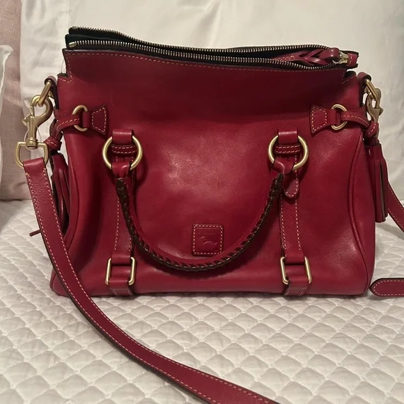 Dooney & Bourke Rich Burgundy Satchel - Picture 2 of 4